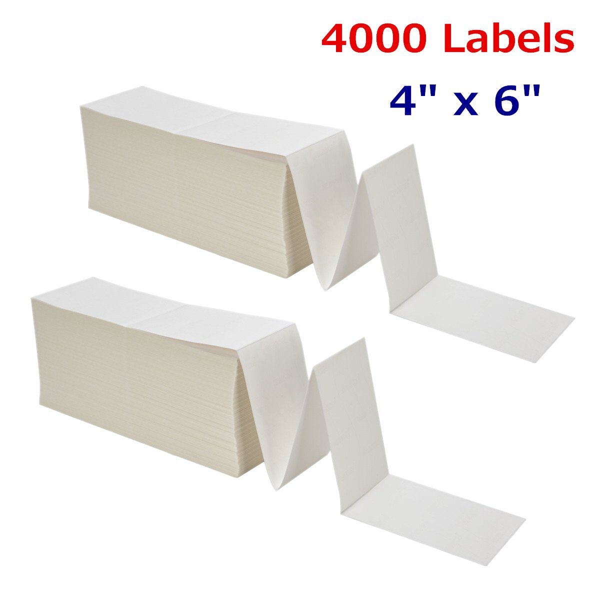 4000 Fanfold 4×6 Direct Thermal Shipping Barcode Labels – Zebra Eltron 2844 USA