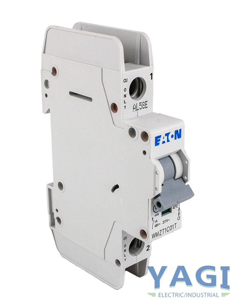 Eaton WMZT1CO1T Breaker 1A 277V 1P 10kA Type C DIN Rail Trip Indicator