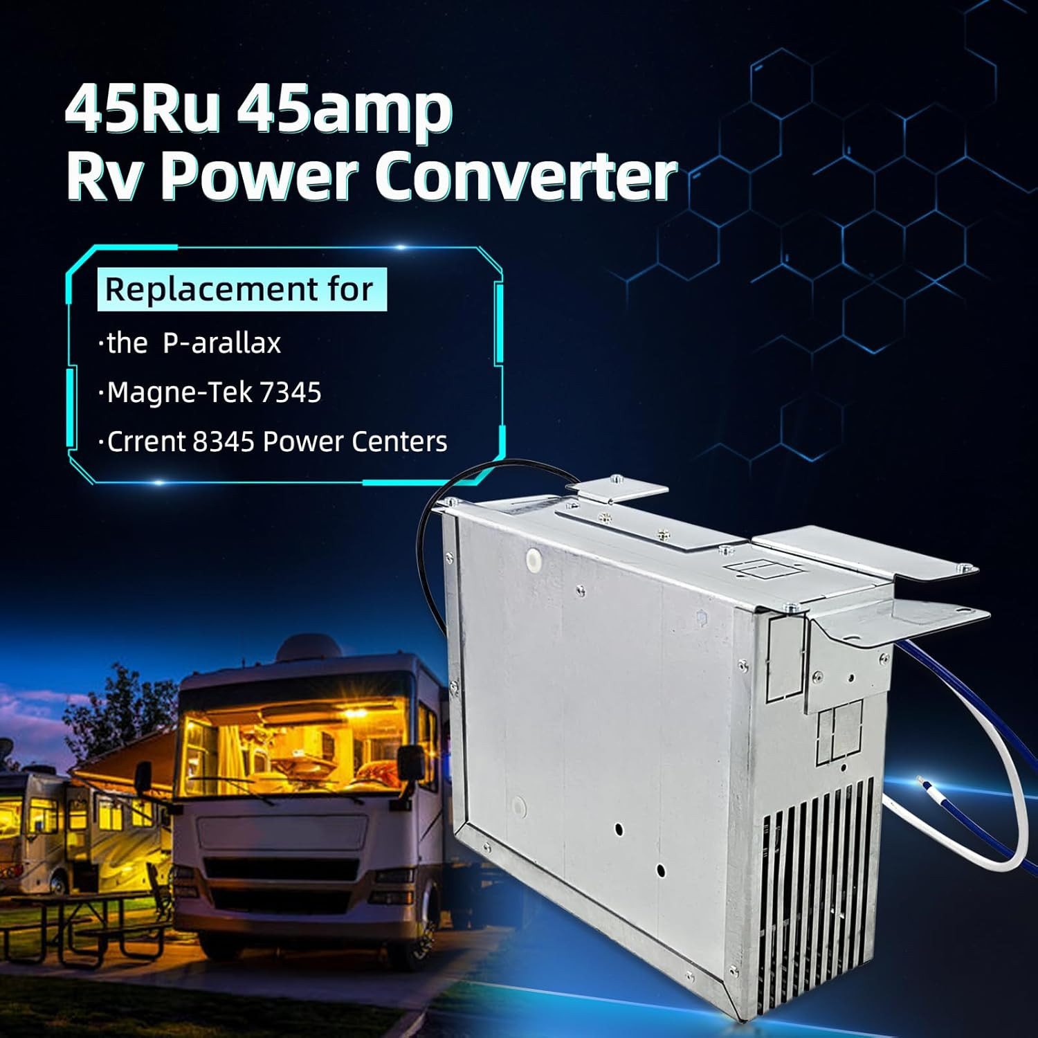 45 Amp RV Power Converter/Charger for P-Arallax & Magne-Tek 7345