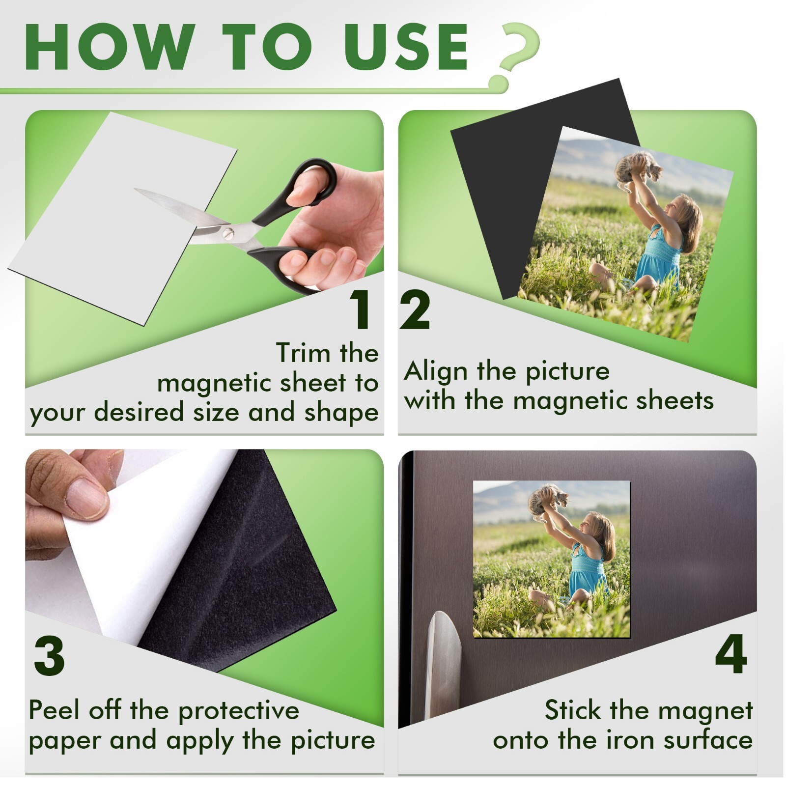 Strong Flexible Self-Adhesive Magnetic Sheets 8.5 x 11 20 Mil 12PCs Stone City