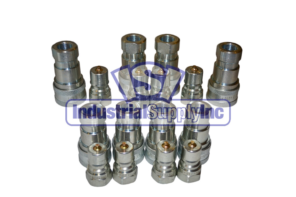 Quick Coupler | ISO 7241-1 B | 3/8″ NPT Pipe Threads | Complete Set | 8 PK