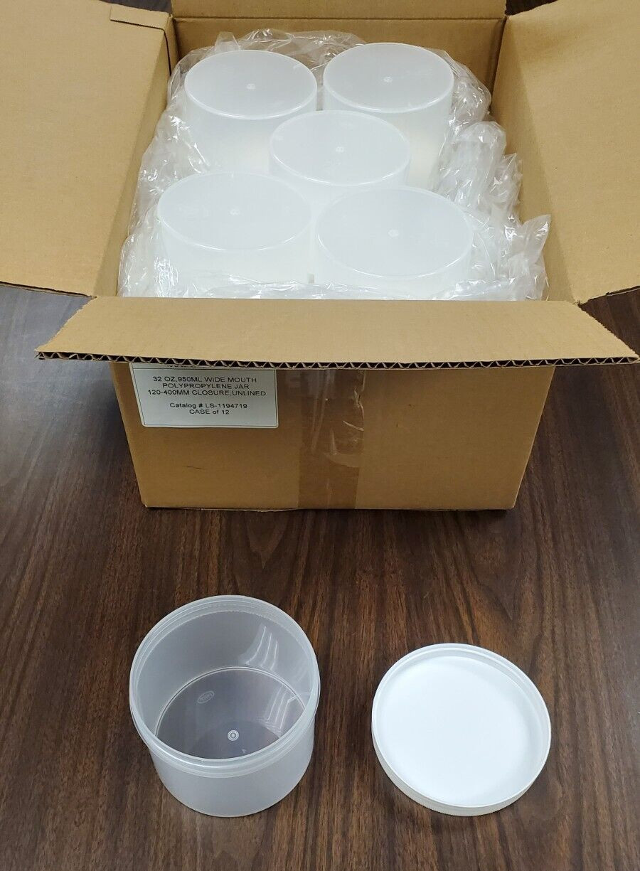 32OZ, 950ML WIDE MOUTH POLYPROYLENE JAR, PK/12