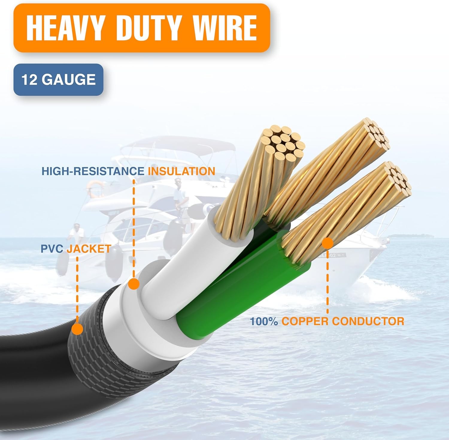 15A to 30A 110 Volt RV Boat Trailer 24″ Inch Adapter Power Cord 515P L530R 120V