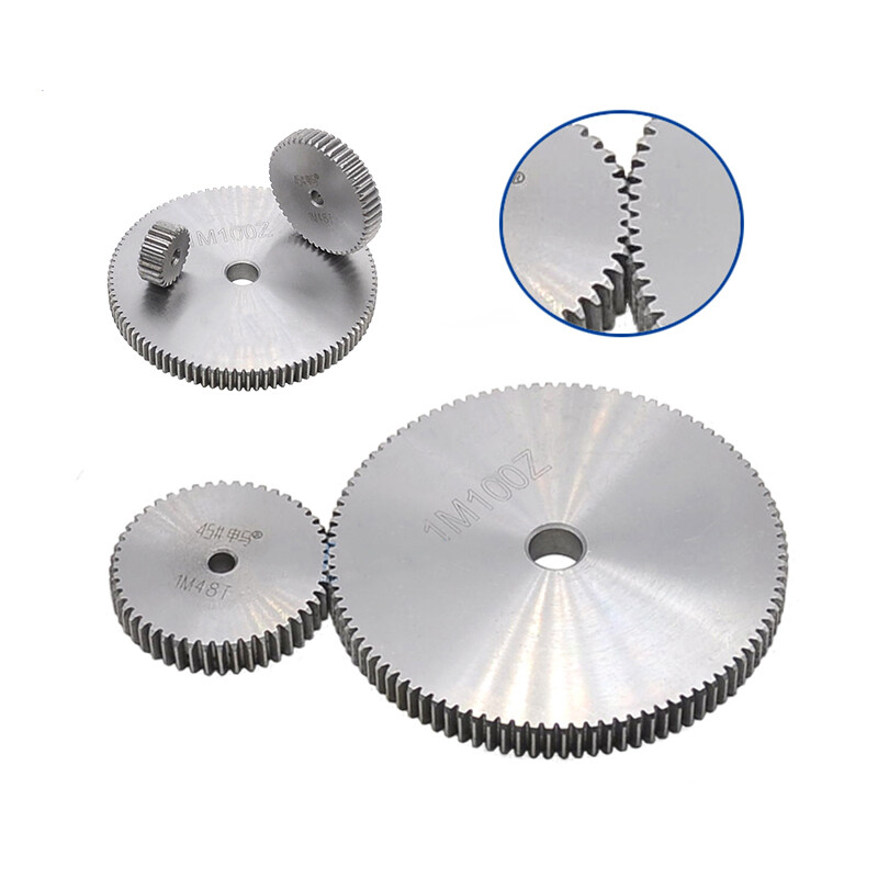 1Mod Steel Spur Gears Pinion Gear 10mm Thick 12-150 Teeth 14-150mm OD For 3D CNC