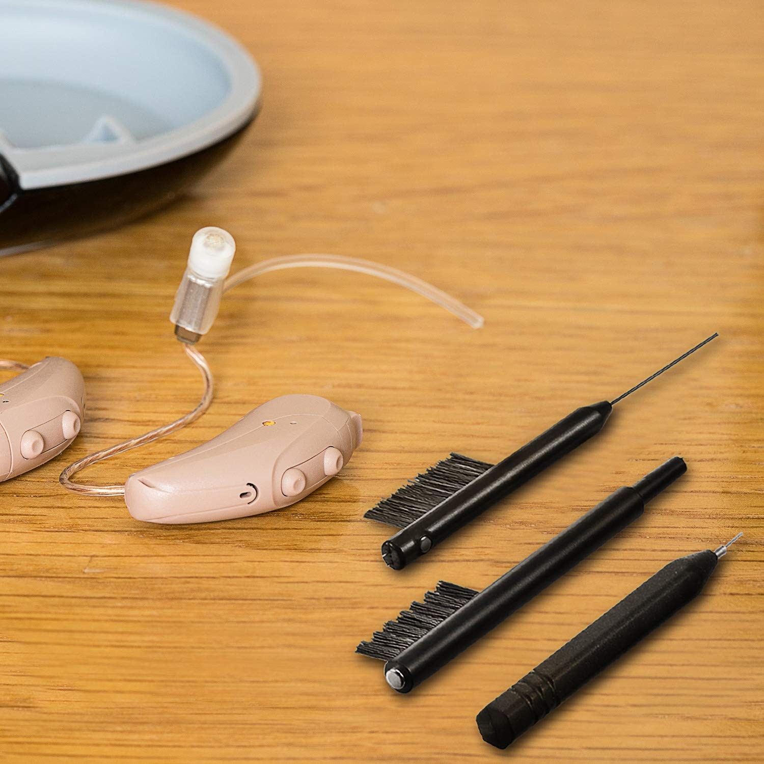 Mudder 7 Pieces Hearing Aid Cleaning Kit, Earbuds 8 Piece Set, Black