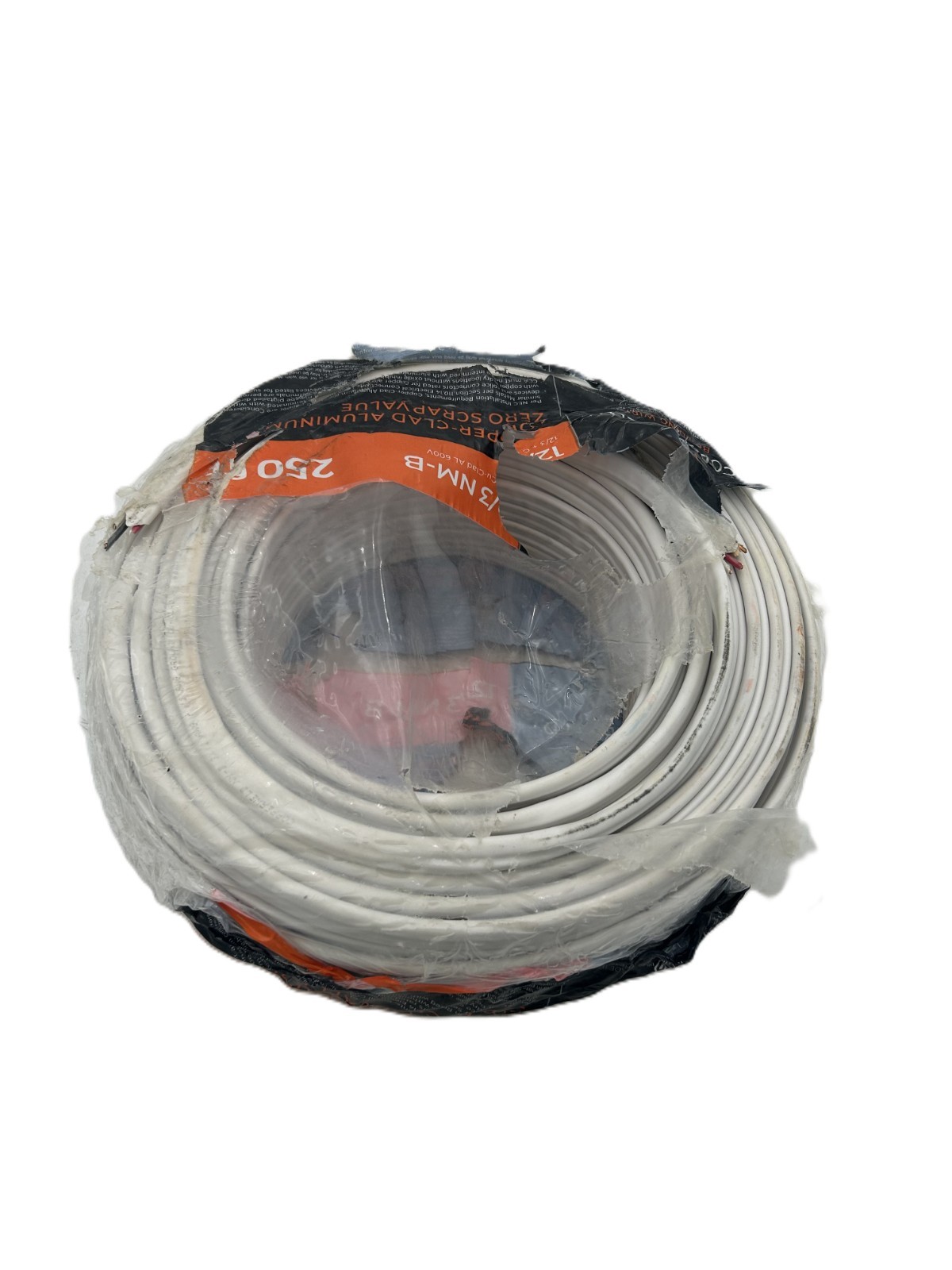 Copperweld 12/3 NM-B Solid Copper Clad Aluminum Wire 250ft 600V