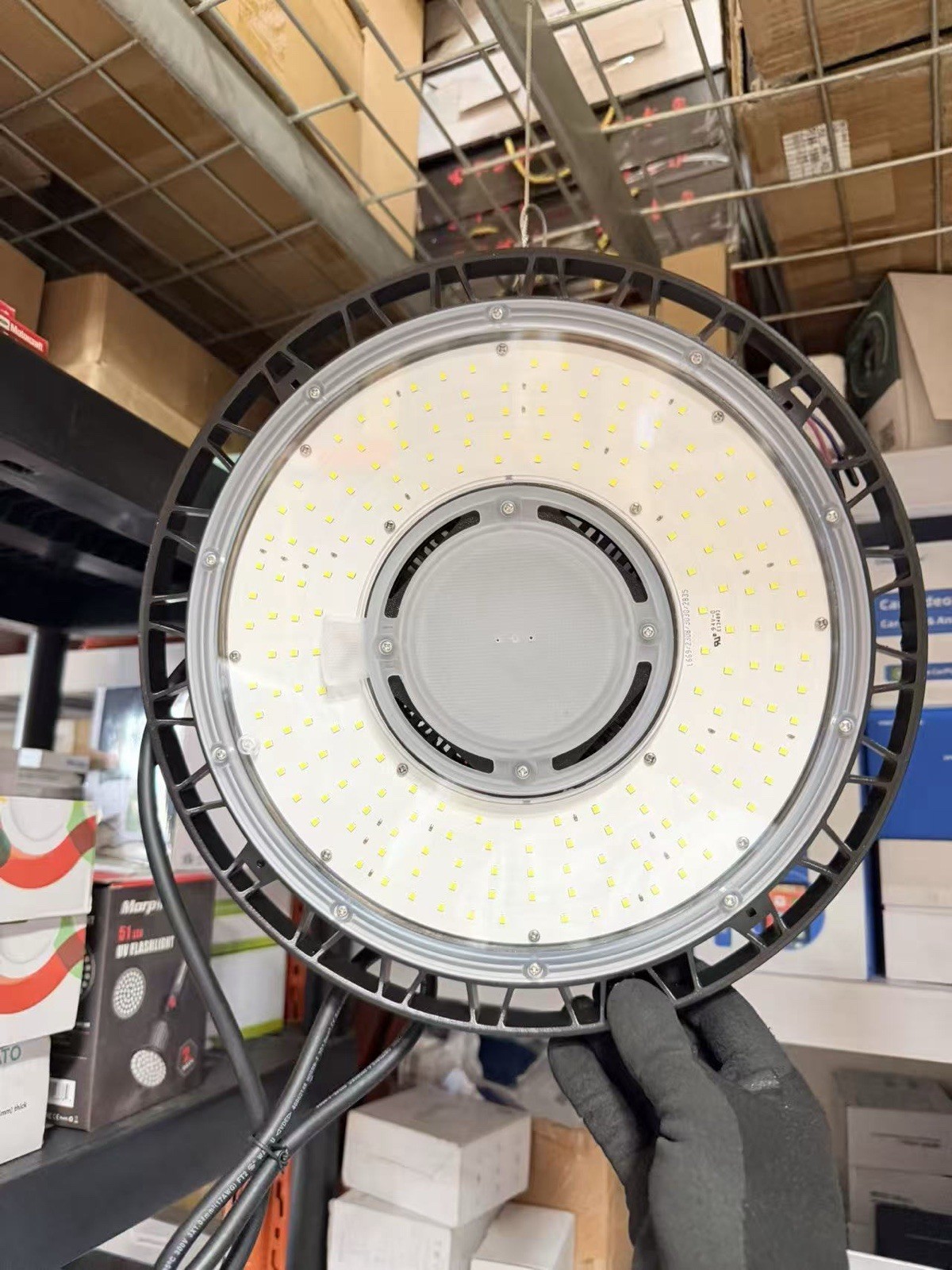 100W LED High Bay Light 5000K Dimmable UFO Shop Garage Warehouse
