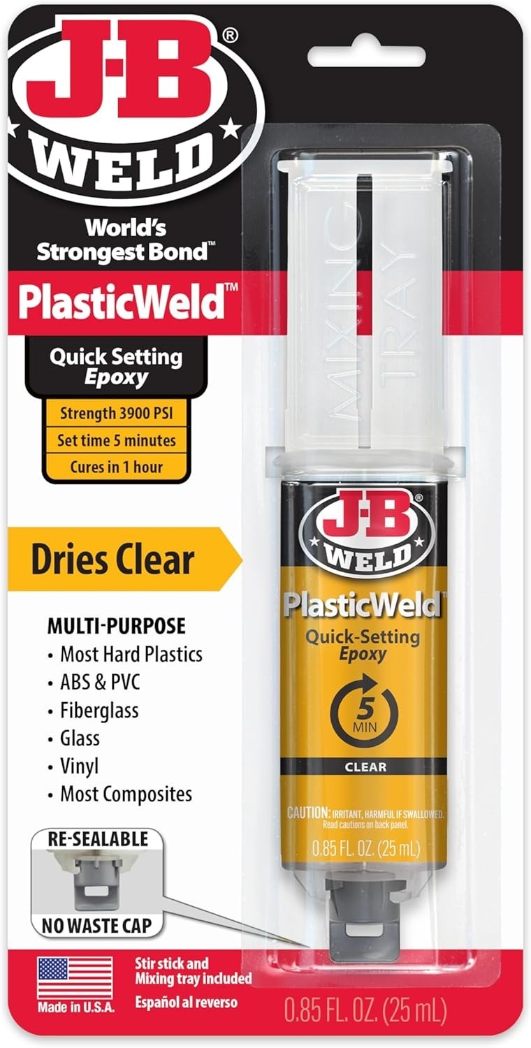25ml PlasticWeld Epoxy Syringe – Fast Drying Adhesive for DIY & Automotive Use