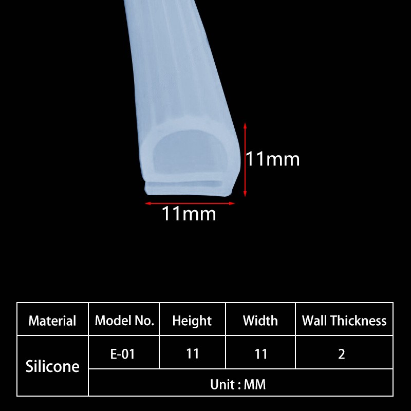 Silicone E/P-Shape Sealing Strip | Hi-Temp | Oven/Steamer Seal | Dual E Groove