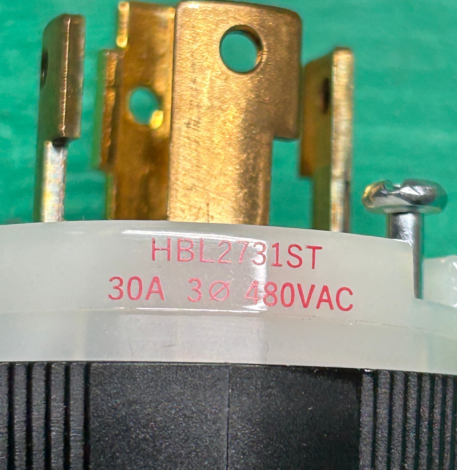 NEW Hubbell twist-lock 30 Amp plug end #HBL2731ST, 480 volt, 3 phase plugs