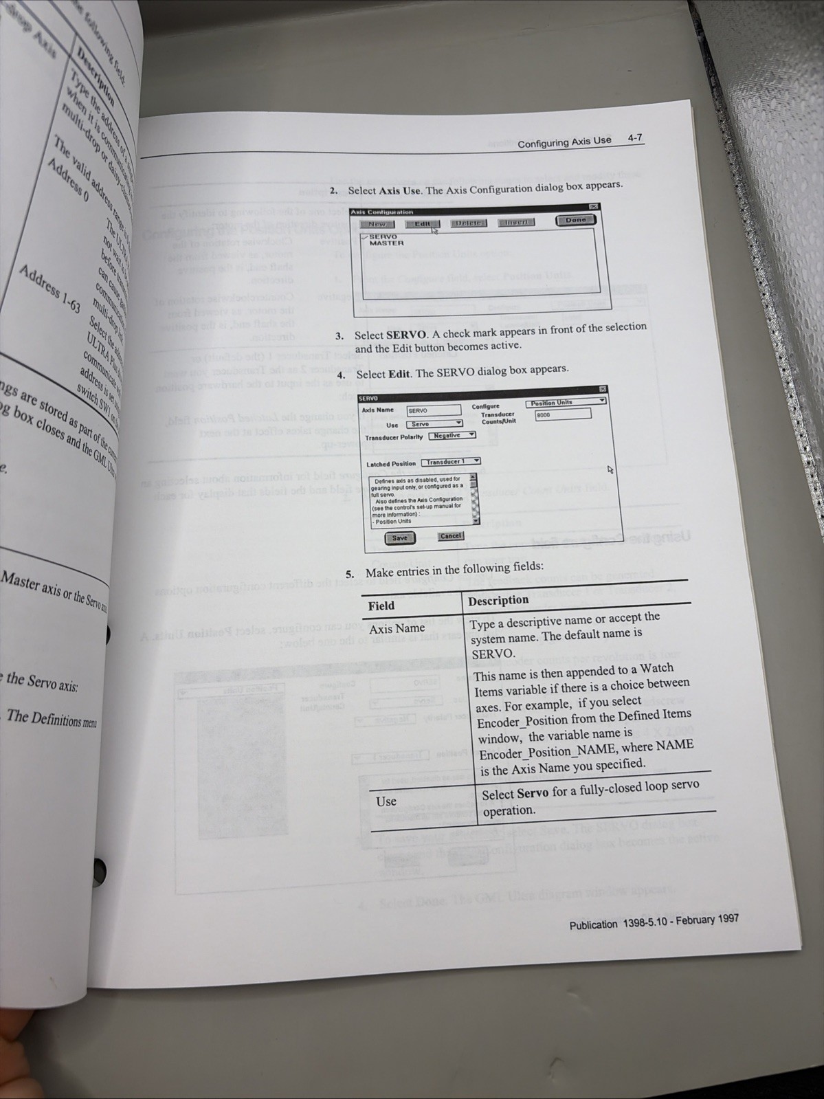 1997 Allen-Bradley Getting Started Manual GML ULTRA CAT No. 1398-5.10