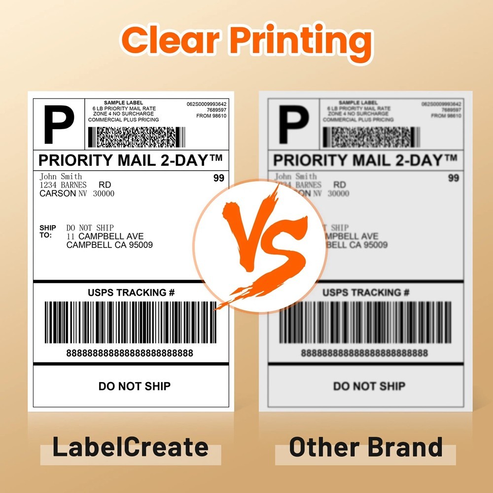 500PCS 100*150mm 4X6 Thermal Labels for Shipping Label Printer for USPS Fedex