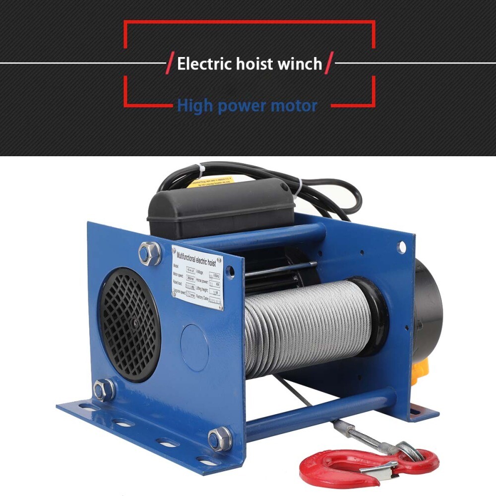 Electric hoist winch 880 lbs Heavy Duty Electric Winch 98ft Rope