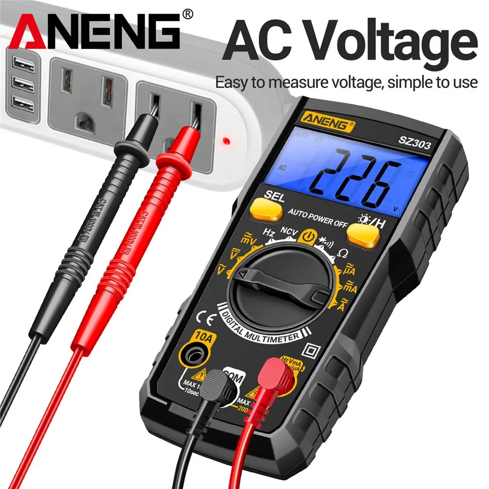 SZ303 Smart Digital Multimeter 1999 Count Professional AC/DC Voltage Current Ele