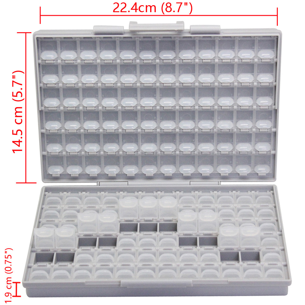AideTek Box-all Enclosure SMD tiny parts Surface Mount Organizer storage Labels