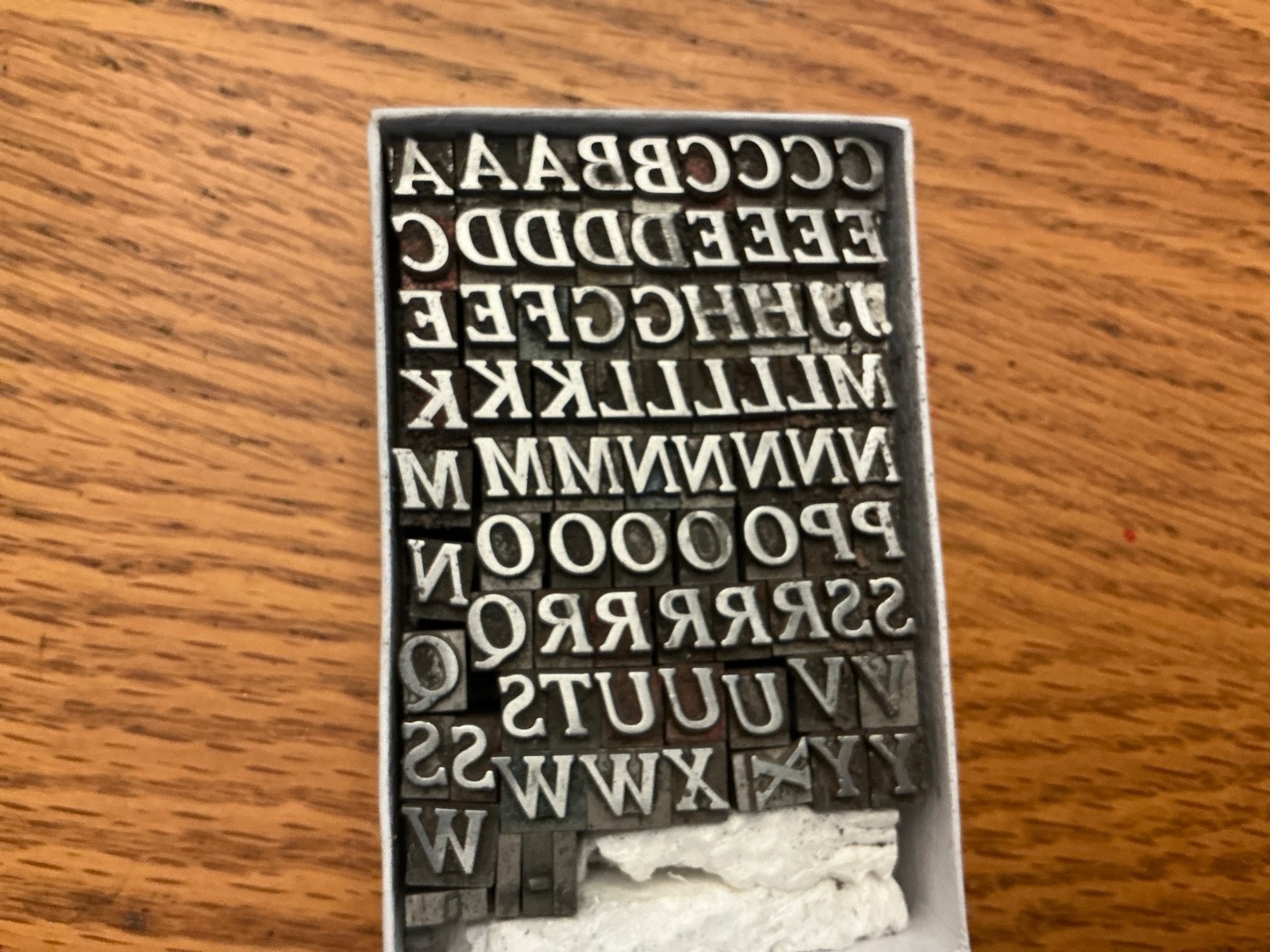 LETTERPRESS METAL TYPE CHELTENHAM BOLD ITALIC? 24PT USED INCOMPLETE CAP SET