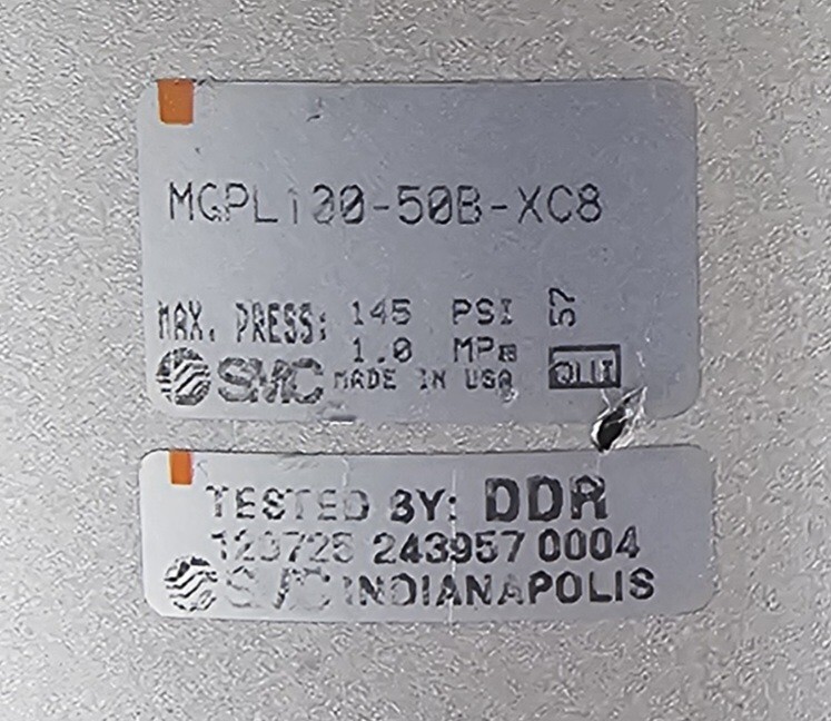 NEW, SMC Compact Guided cylinder/Actuator, MGPL100-50B-XC8
