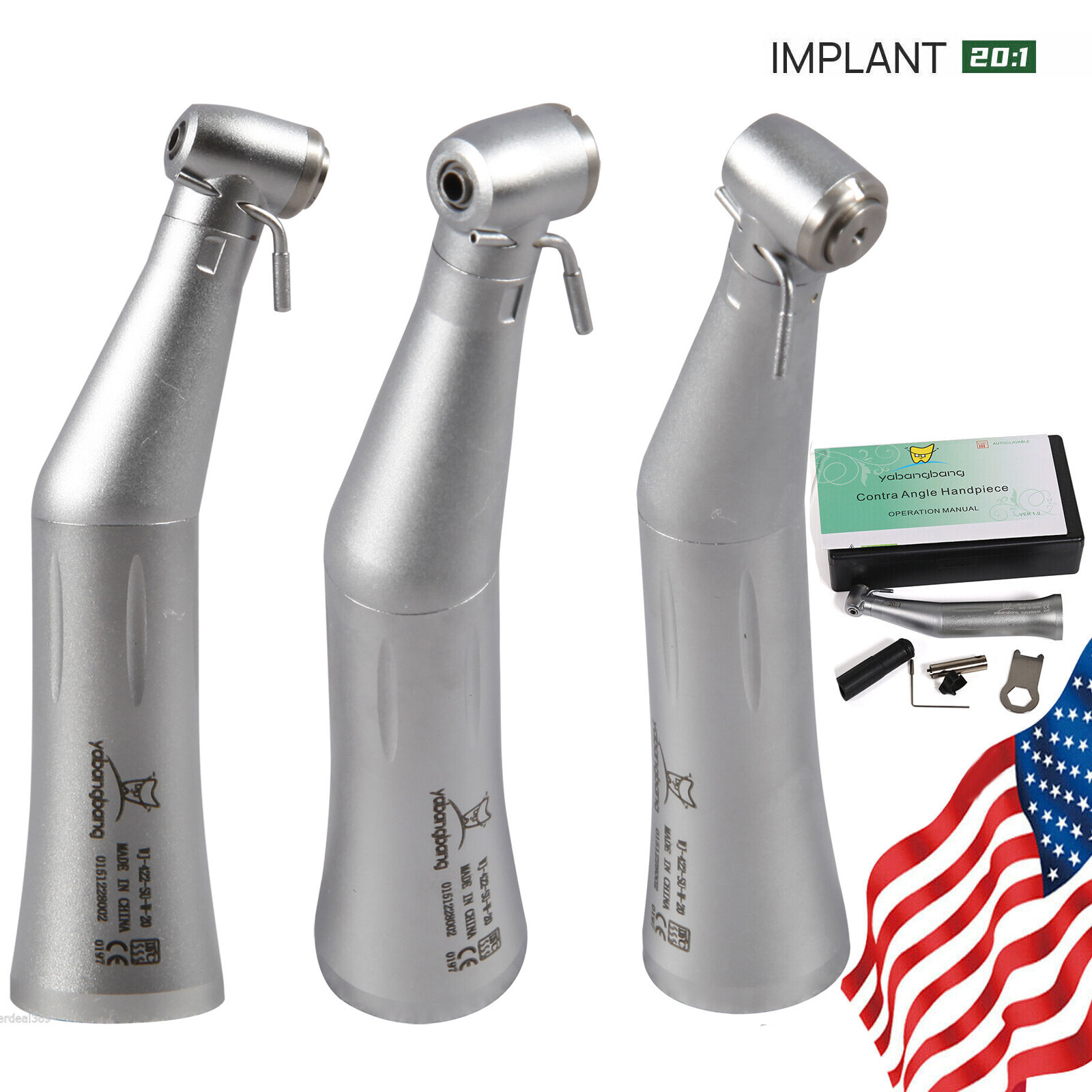 NSK MAX SG20 Dental 20:1 Reduction Implant Contra Angle Surgical Handpiece Push