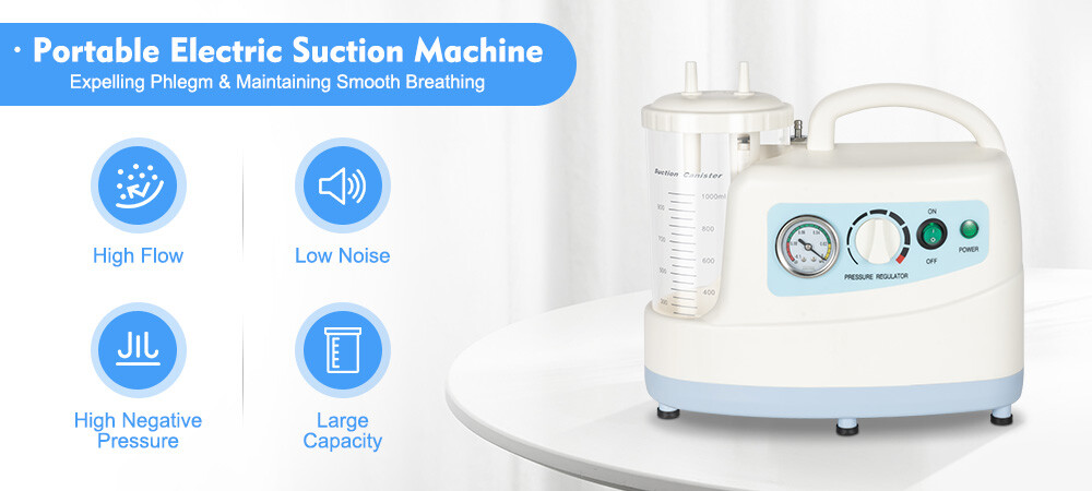 Suction Machine Emergency Medical Portable Aspirator Vacuum Phlegm Unit Mucus