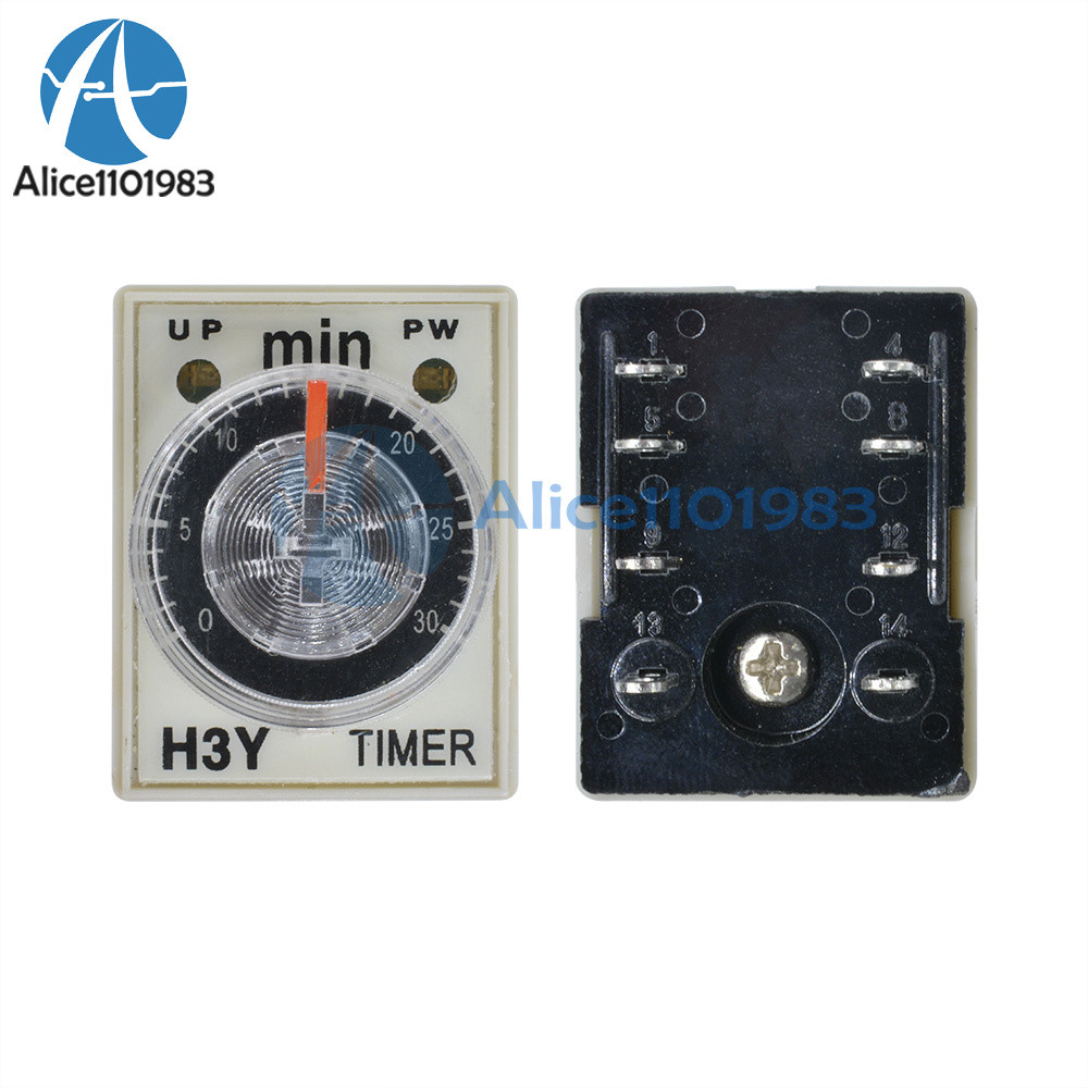 DC 12V H3Y-2 0-30 Minutes Power on Timer Time Delay Relay 8 Pin TH283