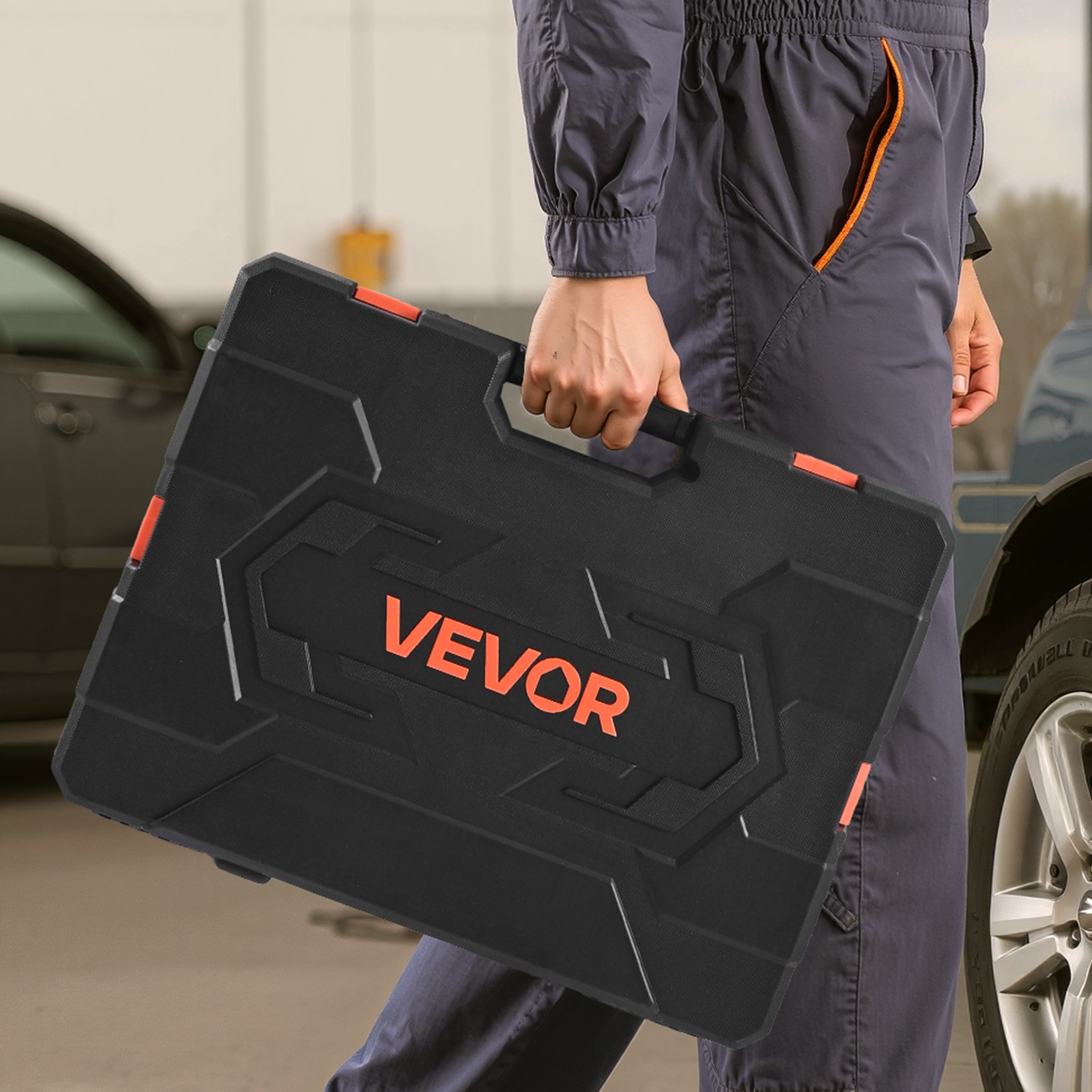 VEVOR Socket Set Socket Tool Set 163 Pieces 3/8 & 1/4 & 1/2 in Drive Auto Repair