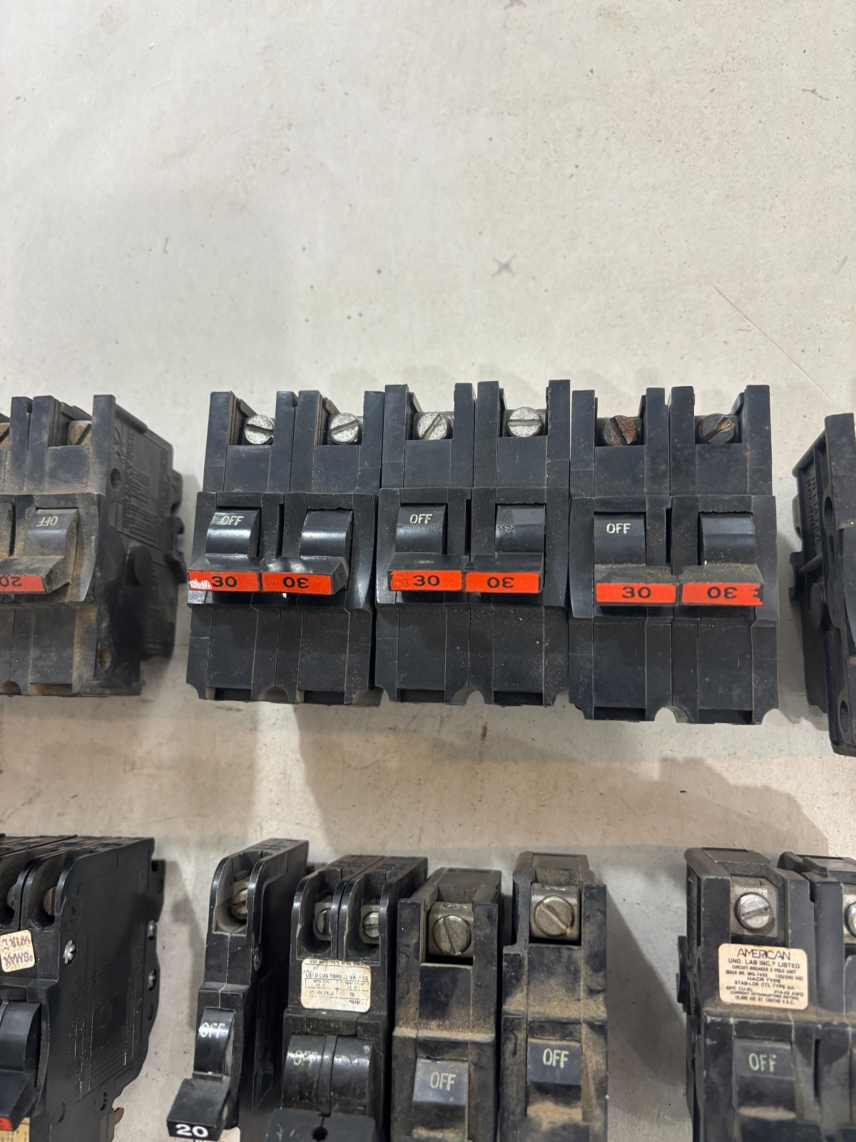 Lot of 40 – Federal Pacific/ American Stab-Lok Breakers