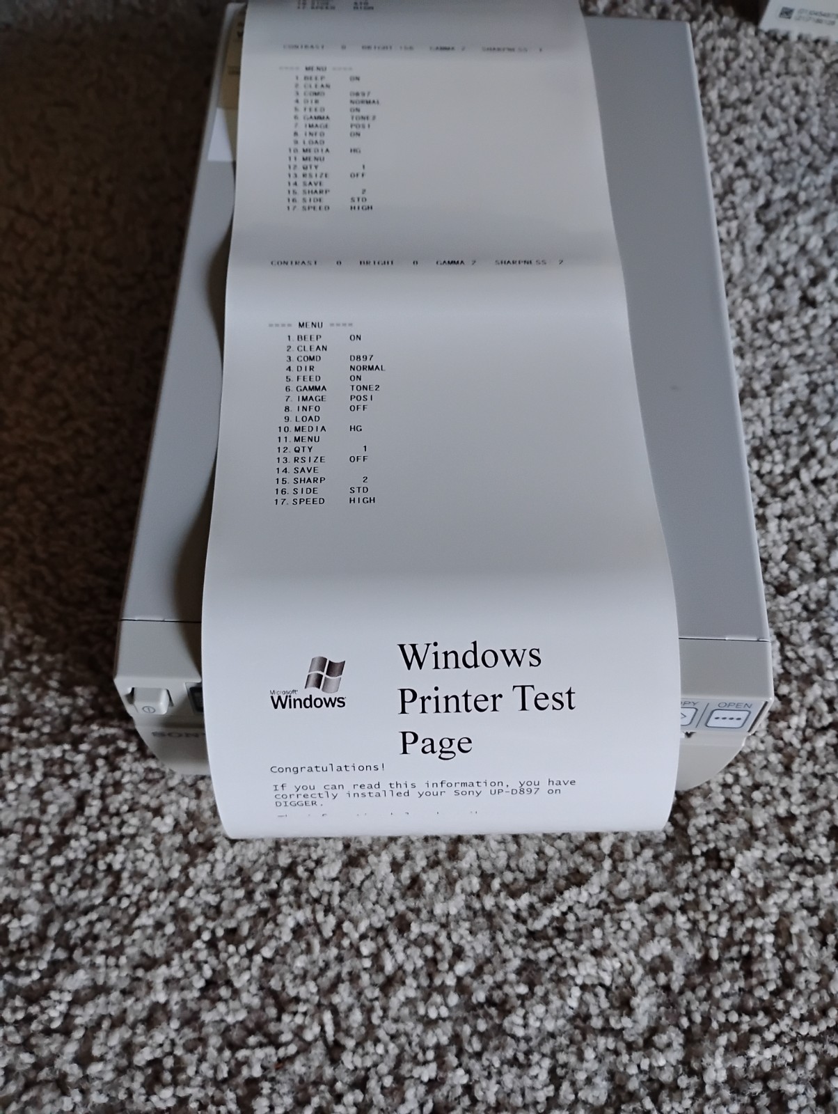 Sony UP-D897 Digital Graphic Printer Ultrasound Mini C-arm Radiological Medical
