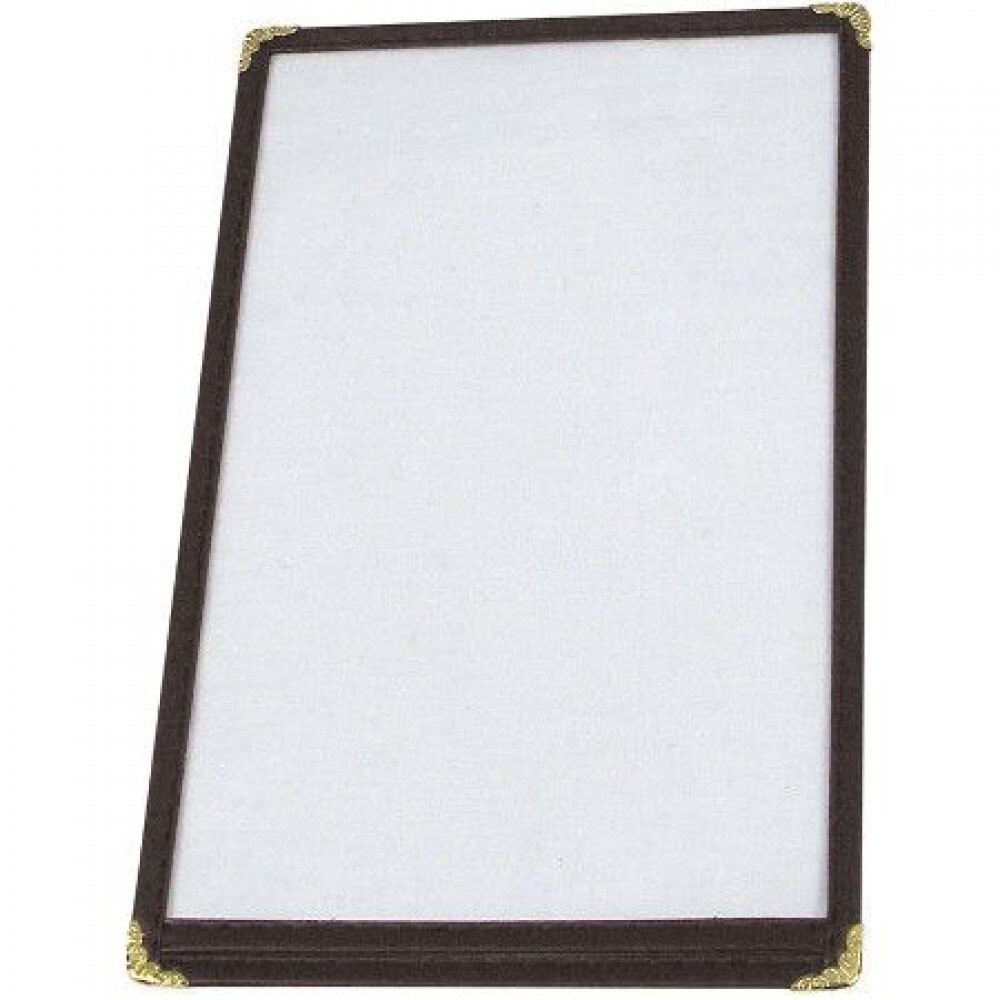 Winco Single Menu Cover, 8.5-Inch x 5.5-Inch, Black