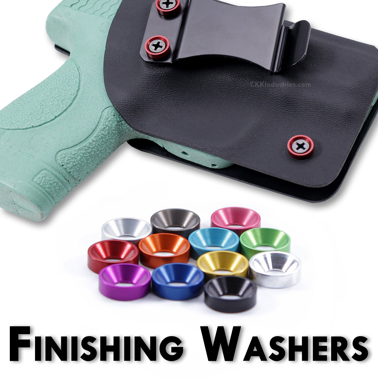 Finishing Washers – #8 – Flat Top – Aluminum – for Holster & Sheath Making