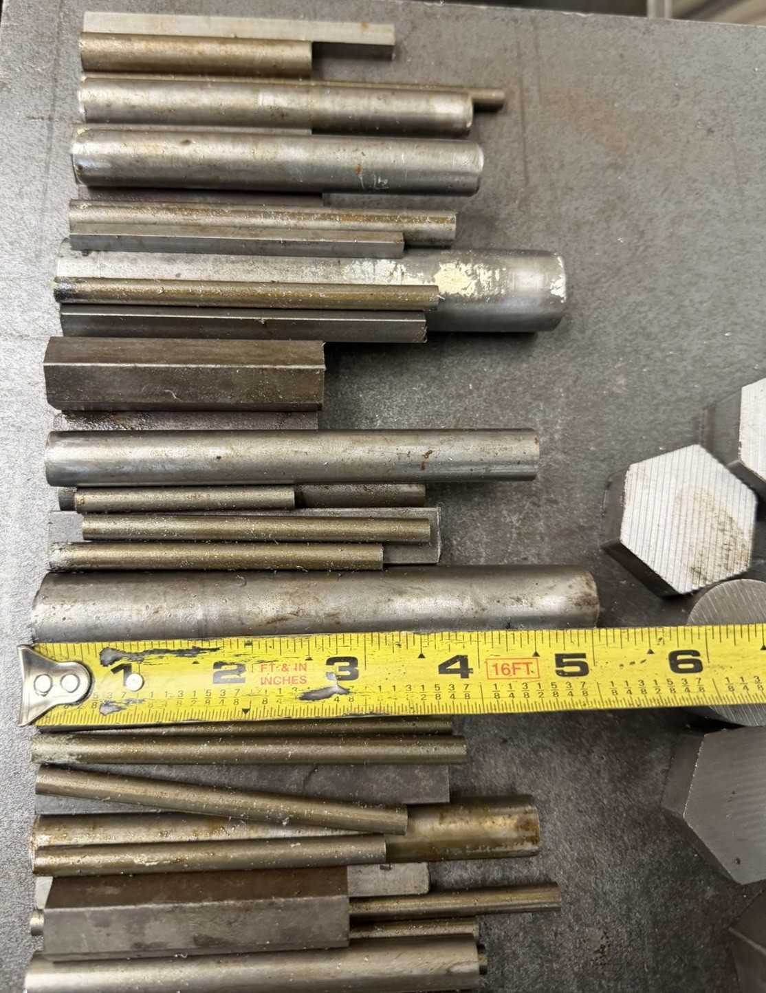 12L14 Steel Short Bar Lot – Round,Hex,Square – 102 PCS – 26.45 LBS – CNC Machine