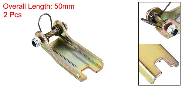 2 Pack 50mm Hook Safety Latch Kit Metal Towing Hitch Replacement Zinc Plating