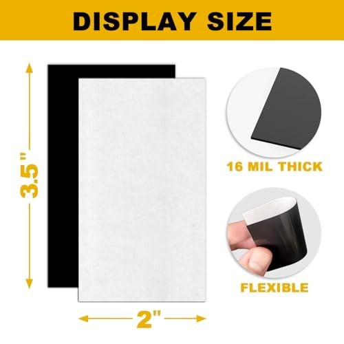 Business Card Magnets, 2X3.5 Inch,50 Pack, Peel and Stick Self Adhesive Magnetic