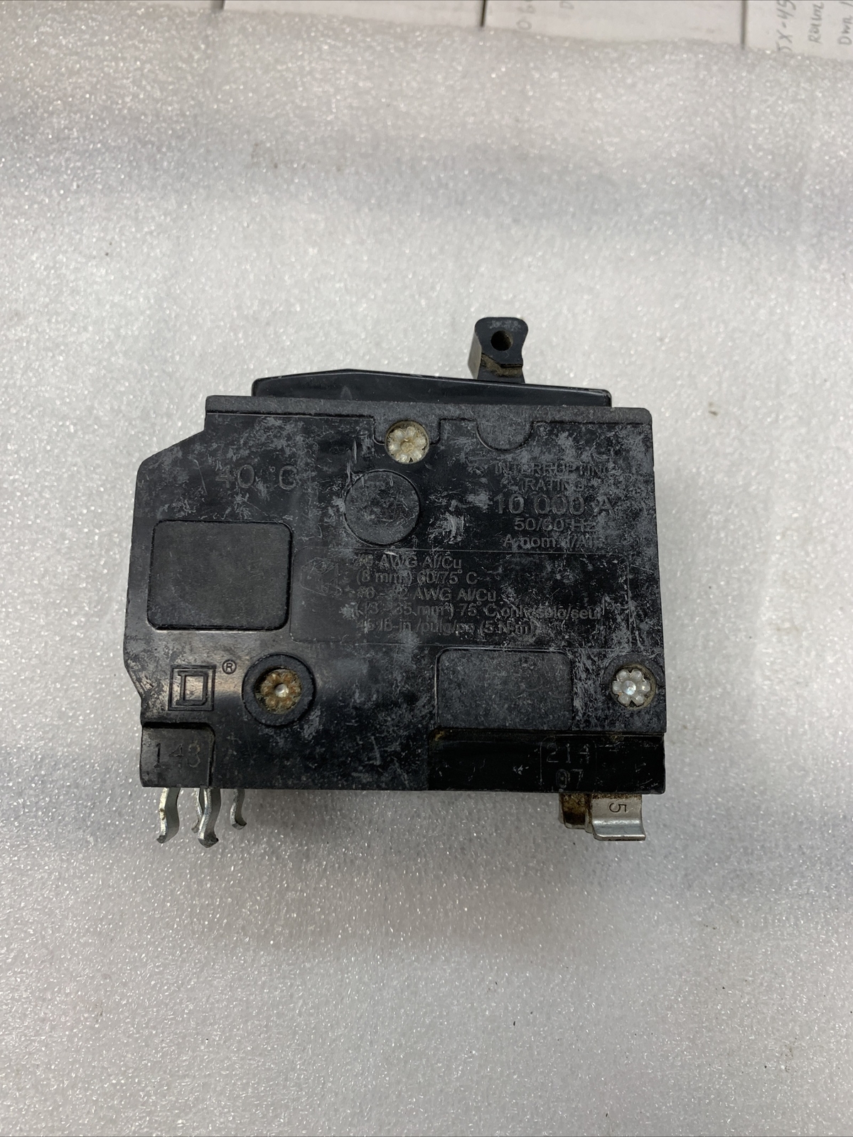 SQUARE D QO240 2 POLE PLUG IN CIRCUIT BREAKER 40A 240V