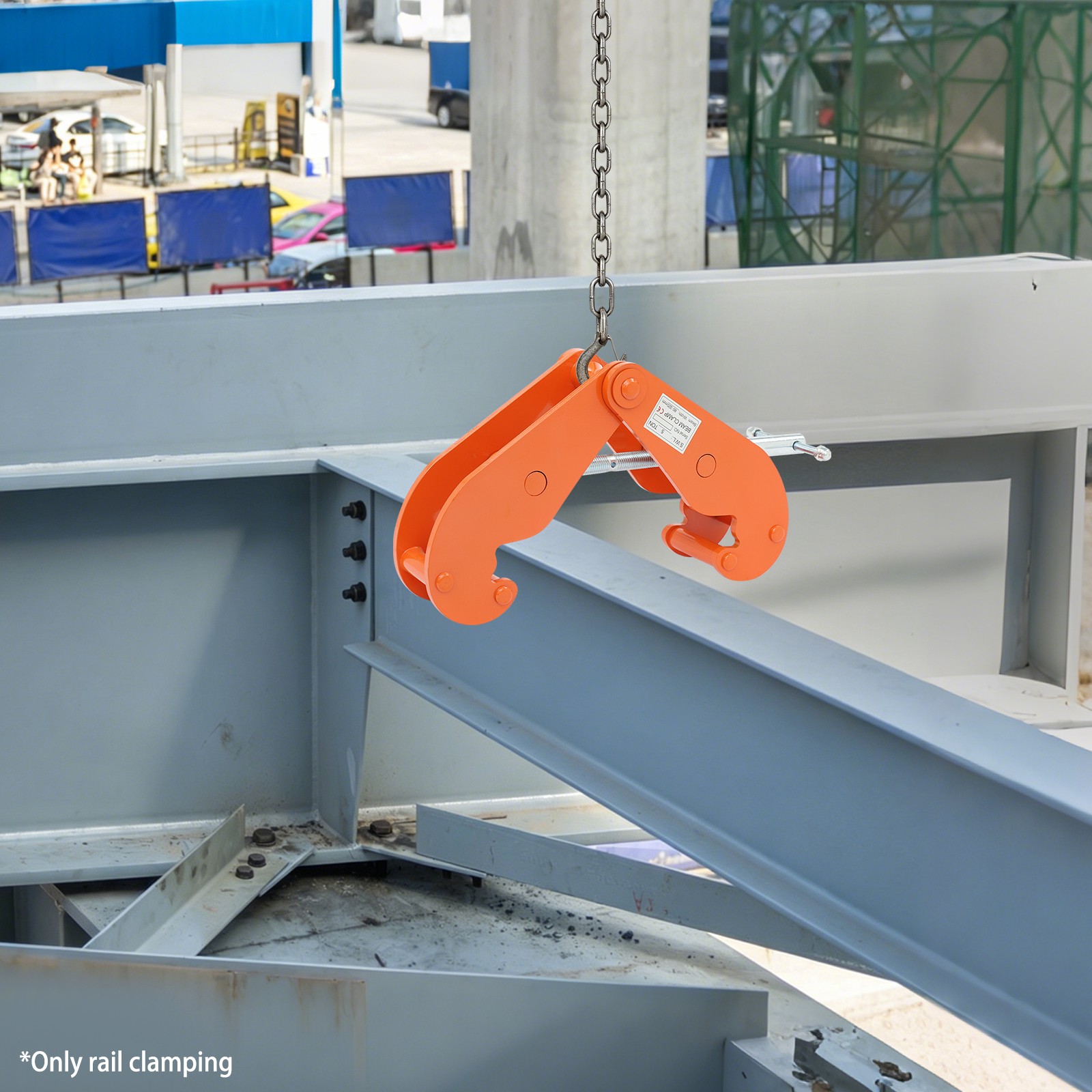 5T 11000lbs Heavy Duty Carbon Steel I-Beam Lifting Clamp with Adjustable Opening