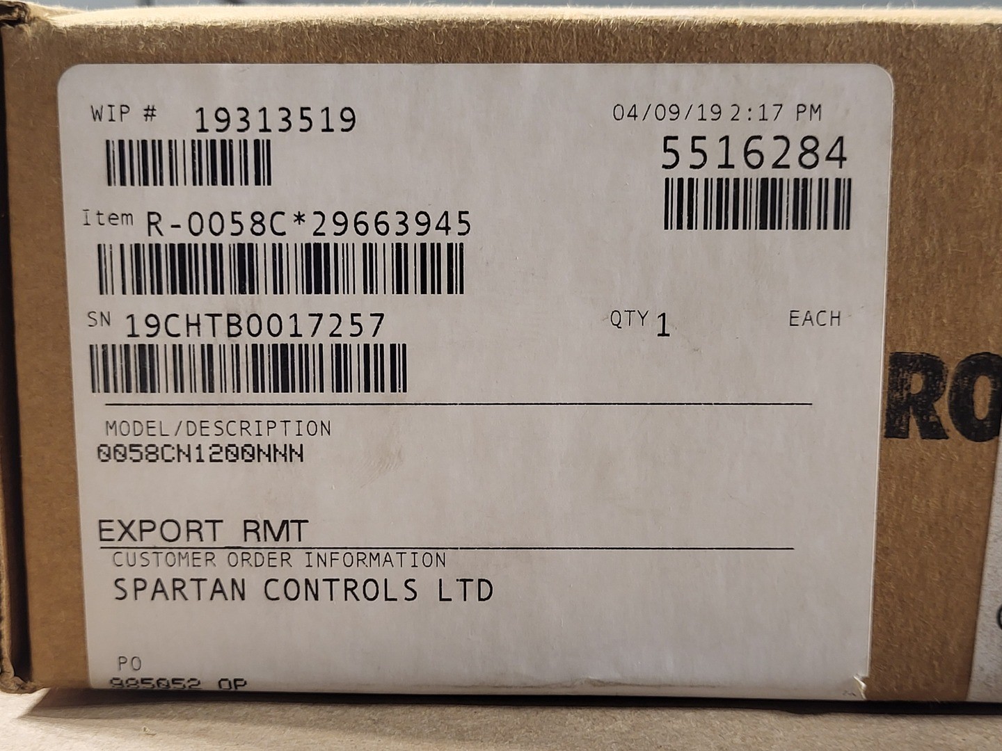 SURPLUS NEW Emerson 0058CN1200NNN Rosemount 12″ Temperature Sensor Assembly –