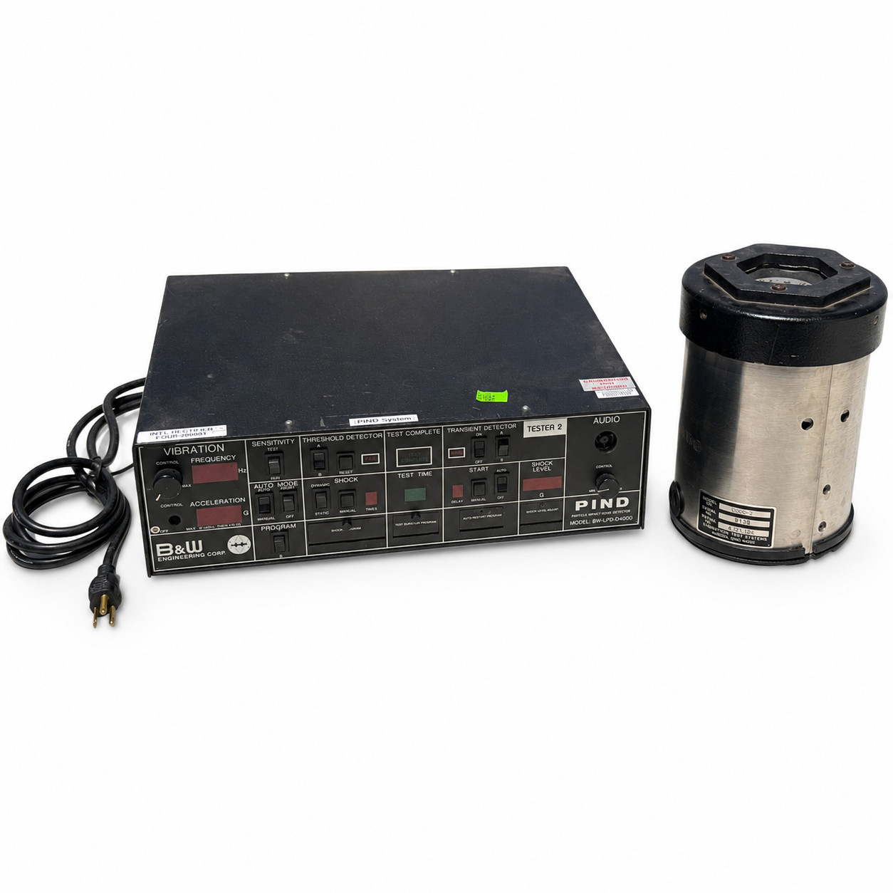 B&W BW-LPD-D4000 PIND Particle Impact Noise Detector w/ 100C-2 Shaker