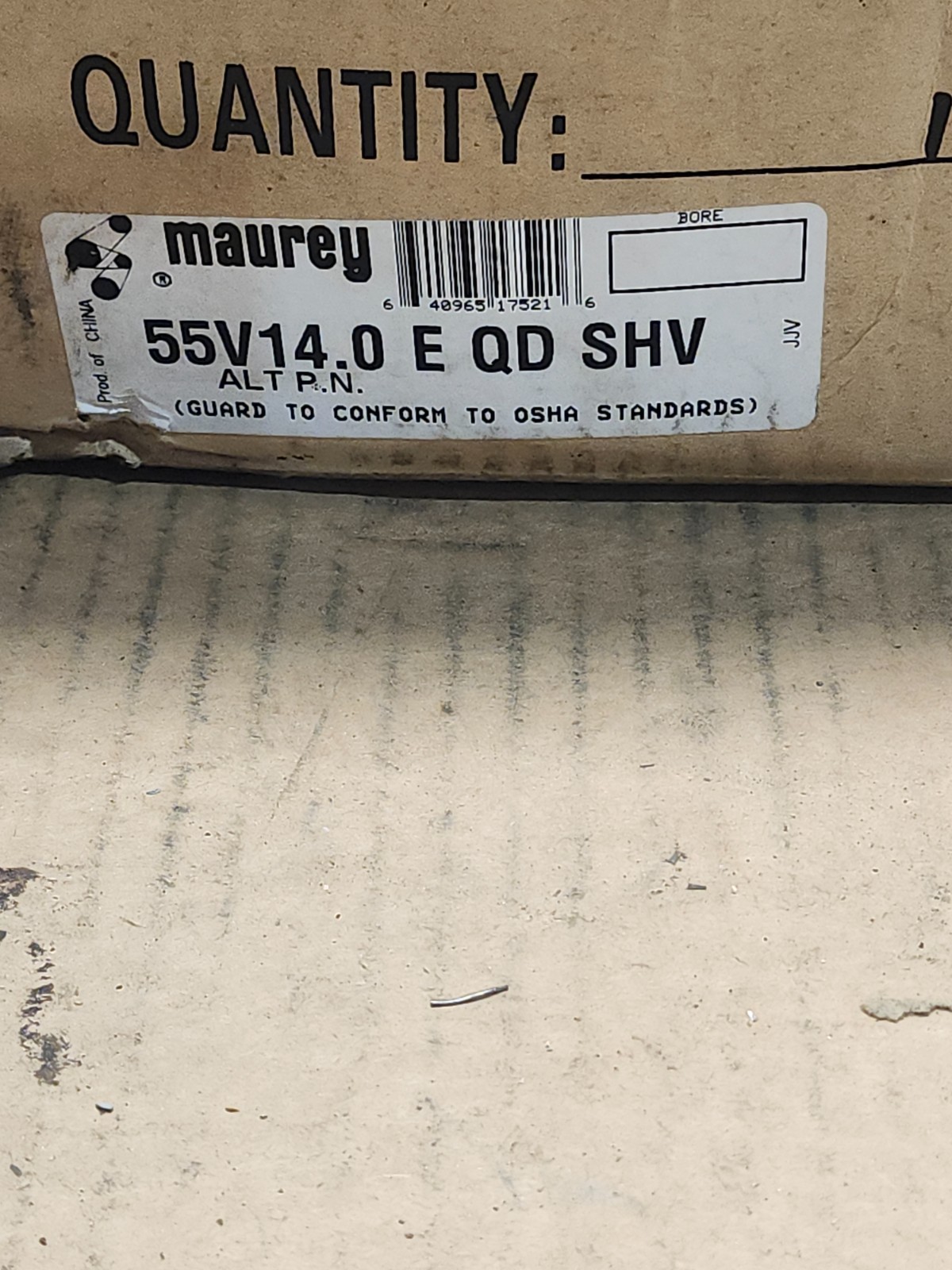 NEW IN BOX MAUREY QD SHEAVE PULLEY 55V15.0 E