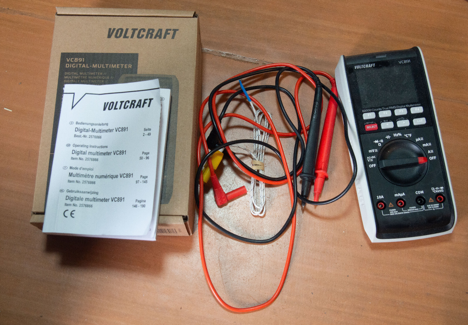 Voltcraft Digital Multimeter/Data Logger VC 891 CAT III 1000V, CAT IV 600V