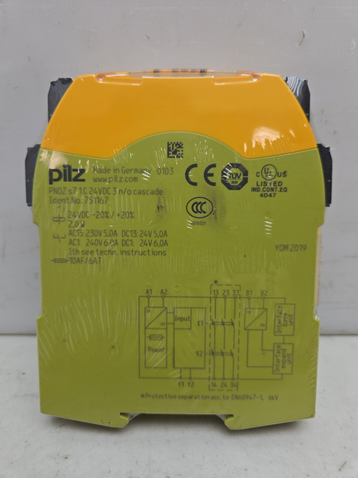 Pilz PNOZ s7.1C 24VDC 3n/o Cascade Contact Expansion Module 2.0 W 751167 New