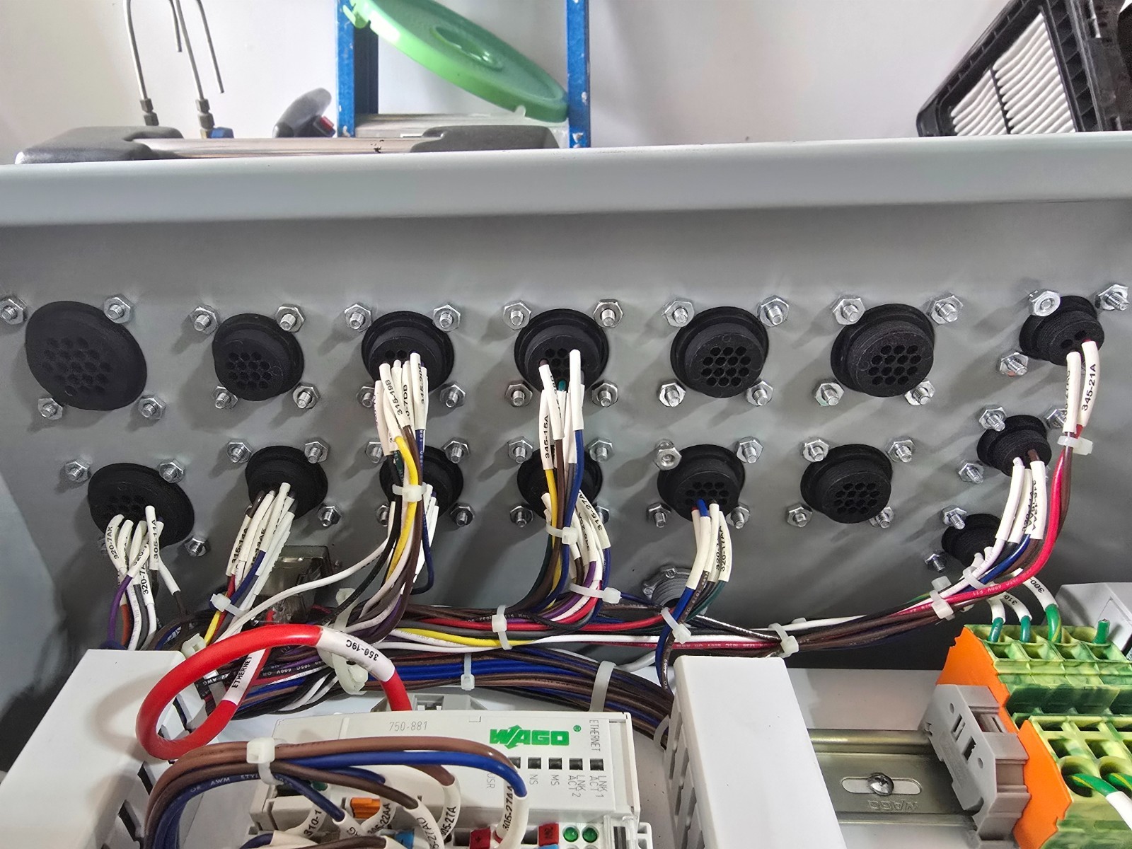 Industrial PLC Control Cabinet WAGO 750-881 | PULS PSU | Schaffner | Docs Incl.