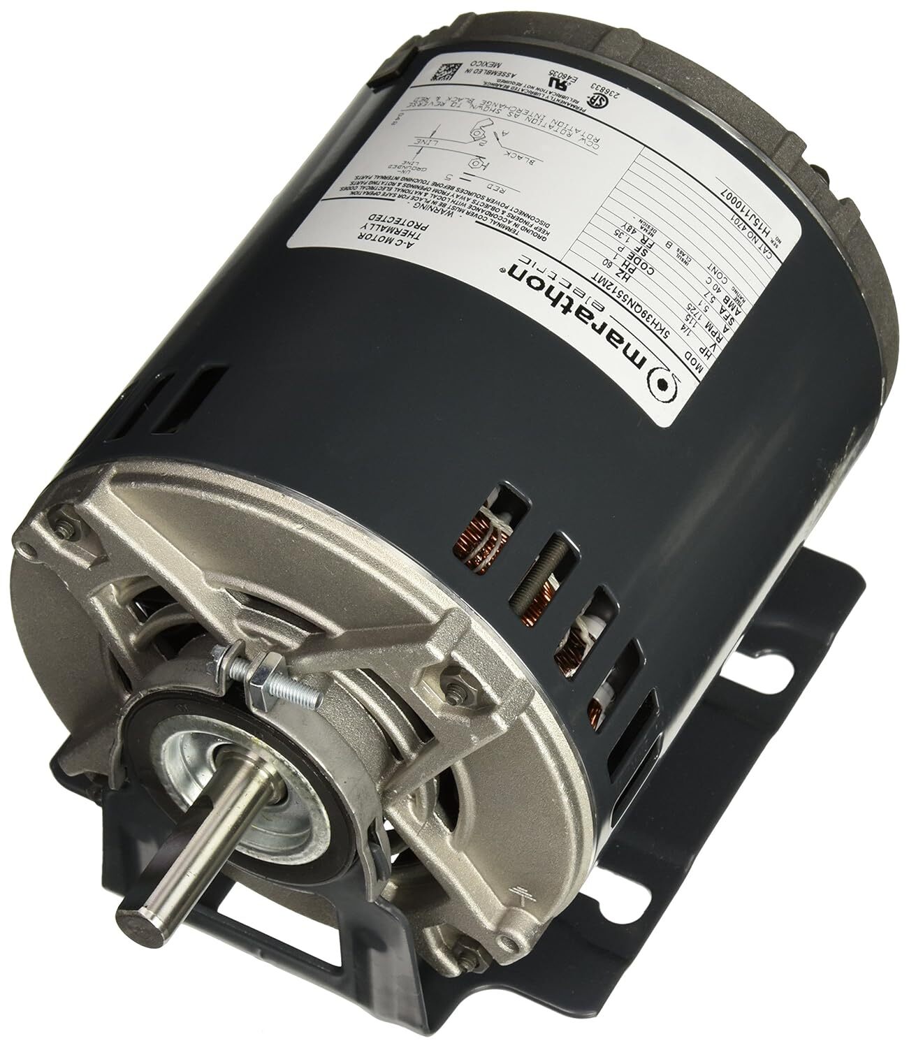Marathon M4701 48Y Frame 5KH39QN5512T Open Drip Proof Belt Drive Motor 1/4 hp 17