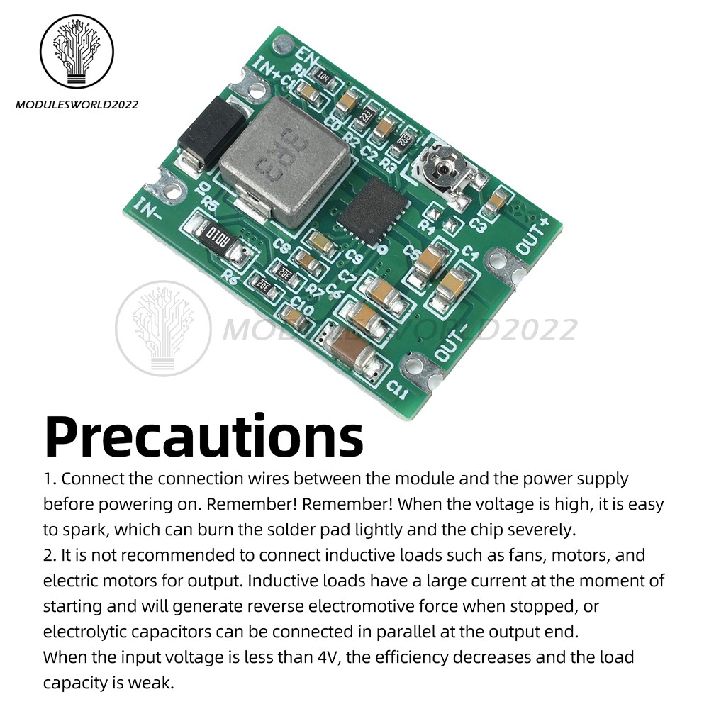 DC 3–20V to 1.2–18V Buck-Boost Module Regulated Power Supply Module for Battery