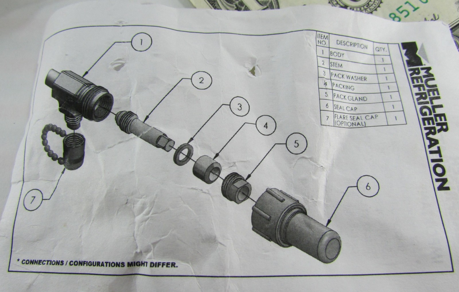 York Brass Refrigerant Liquid Line Charging Valves, 3/8″ OD Tube x Flare Access