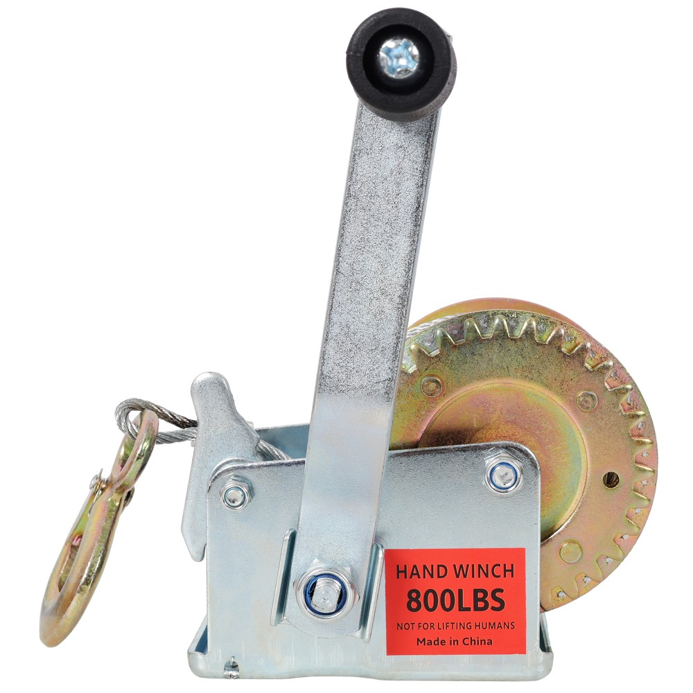 800LBS Hand Winch with 32.8FT Steel Cable, Galvanized Shell, 3.1:1 Gear Ratio…