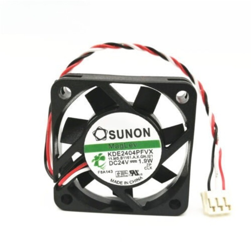 SUNON KDE2404PFVX 24V 1.90W 4010 4CM 3-wire Oil Bearing Mute Inverter Fan