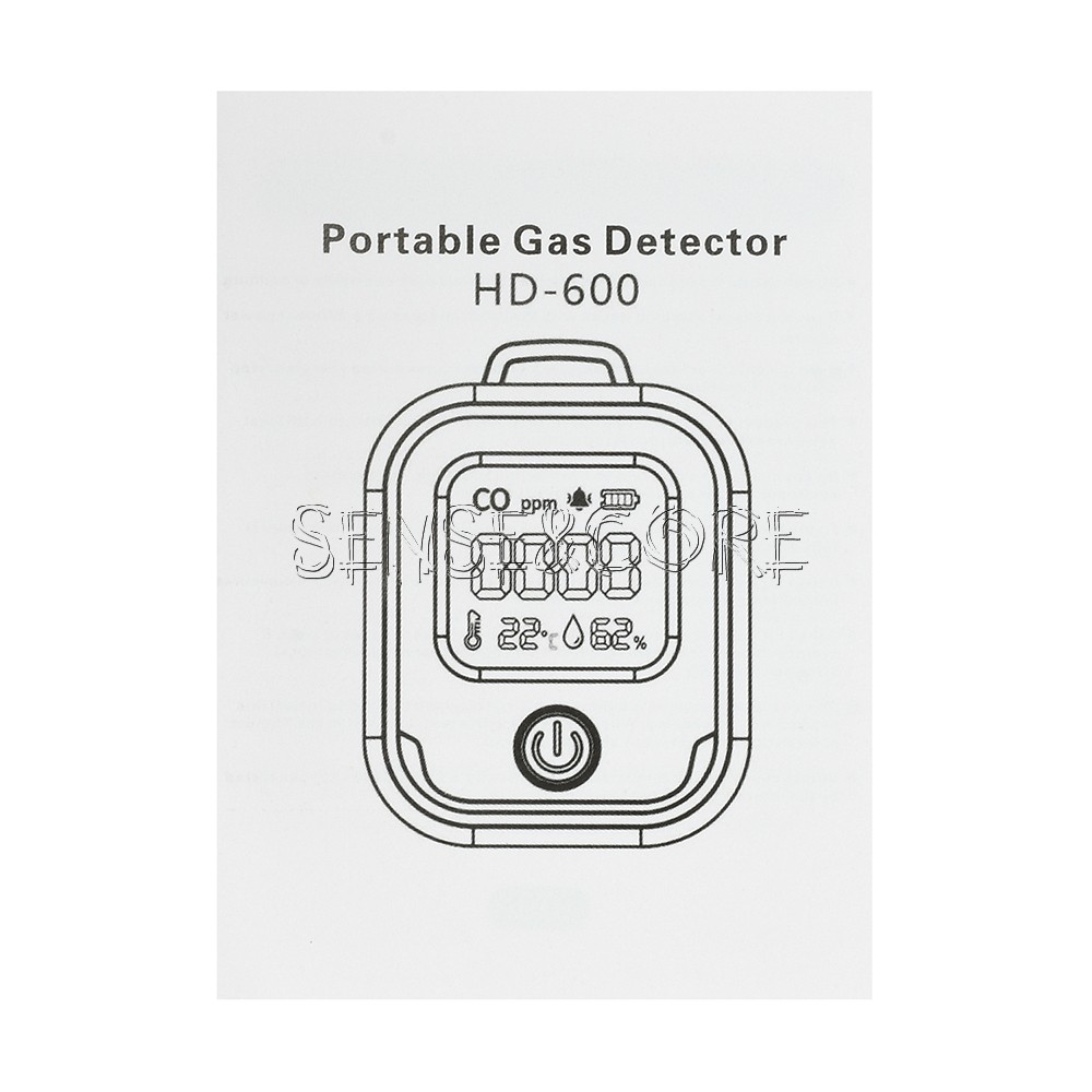 Air Quality Monitor 3-in-1 Carbon Monoxide Detector Temperature Humidity Alarm
