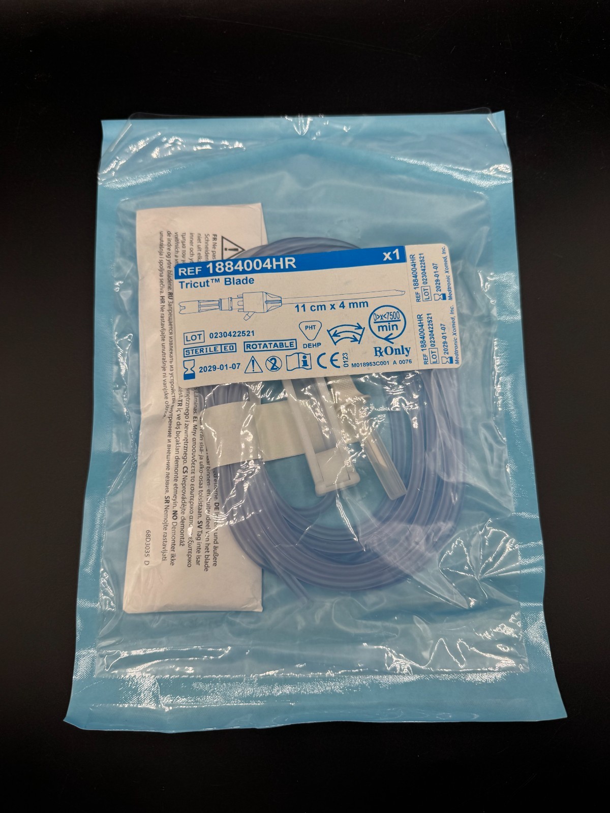 MEDTRONIC 1884004HR 4.0 MM TRICUT ROTATING BLADE, 11 CM
