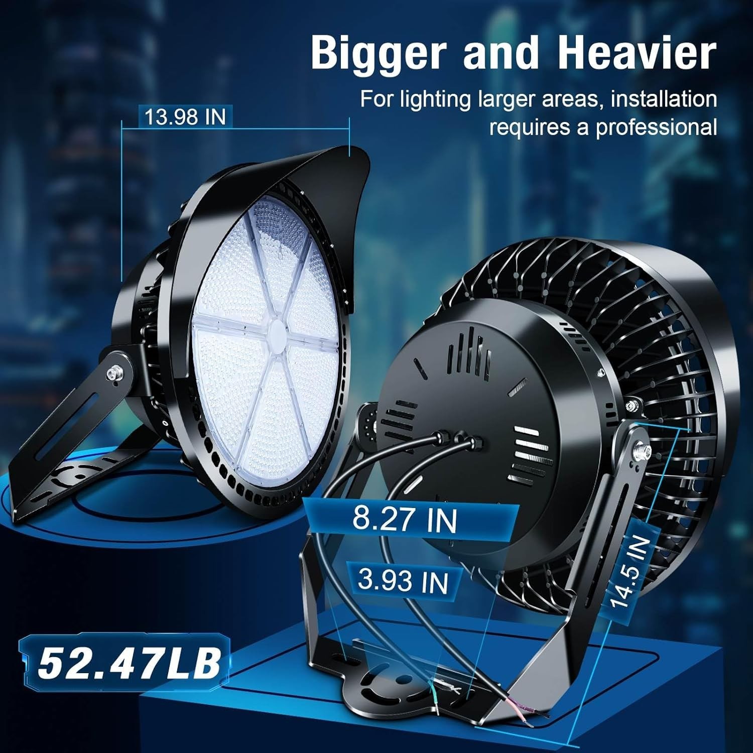 800W Dimmable LED Stadium Farm Arena Light IP66 Round Commercial Flood Light