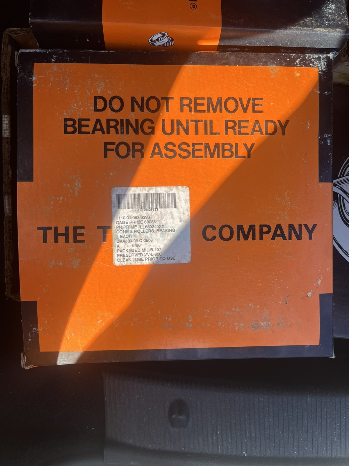 NOS Timken LL639249 Tapered Roller Bearing Cone – New Factory Sealed – USA