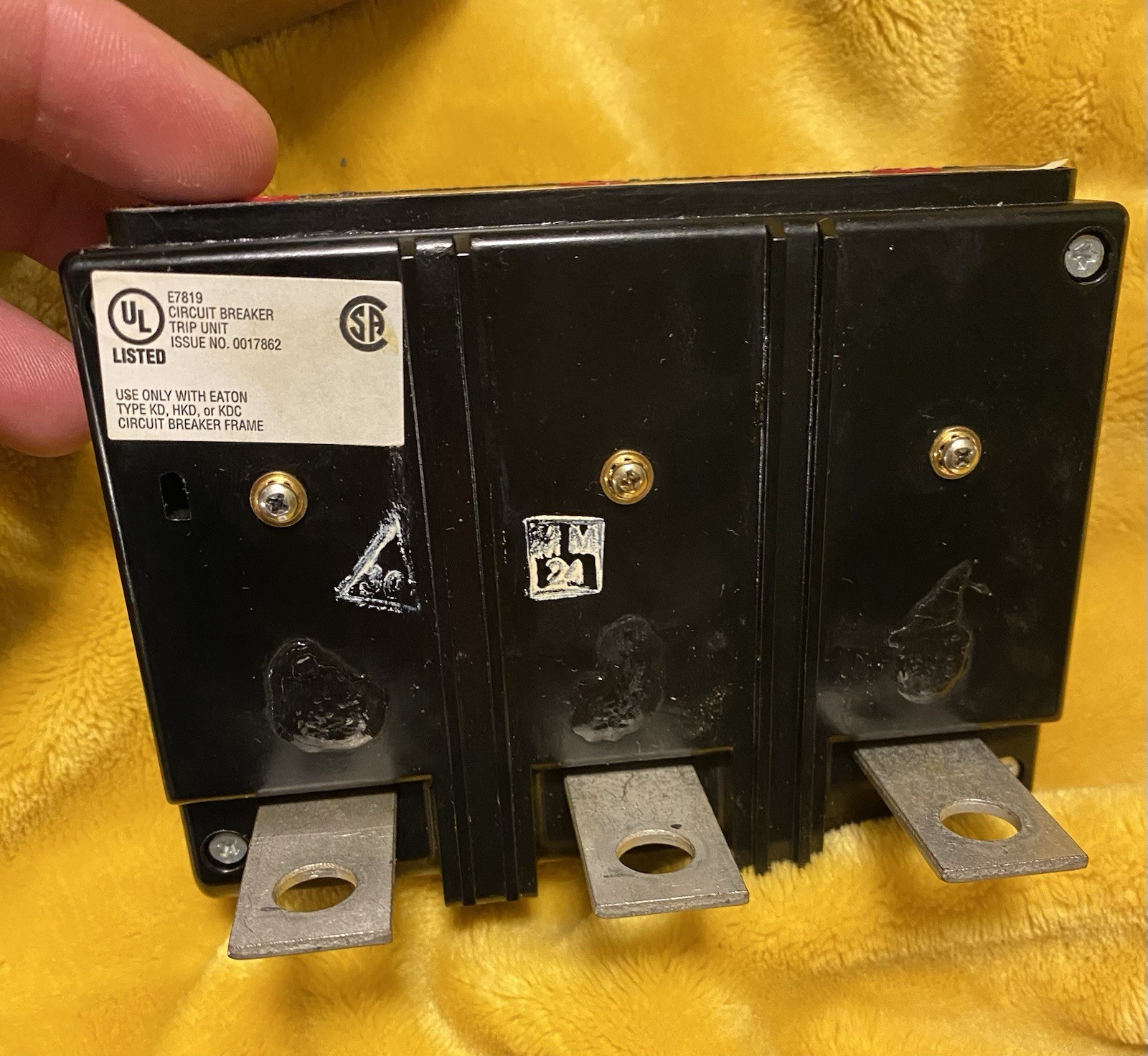 EATON KT3250T 3POLE 250A THERMAL MAGNETIC TRIP UNIT